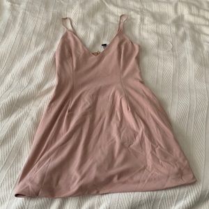 Pink Suede Mini Dress